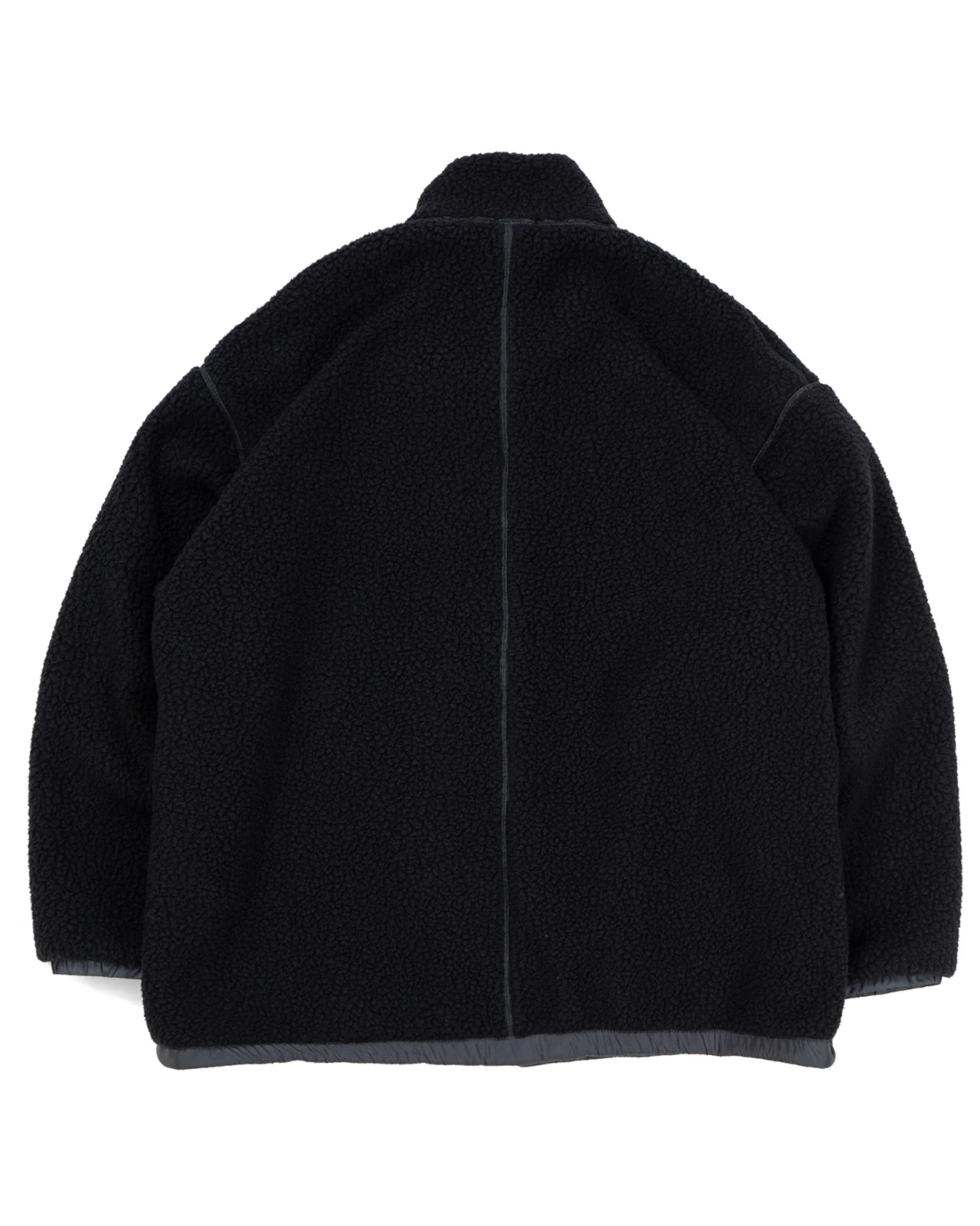 Porter Classic Fleece Liner Nylon Zip-Up Jacket, Black - Image 3