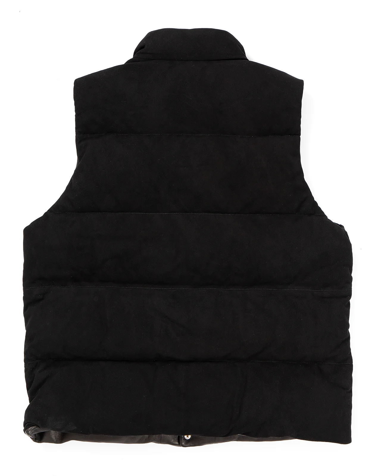 Porter Classic Leather Suede Down Vest, Black - Image 3