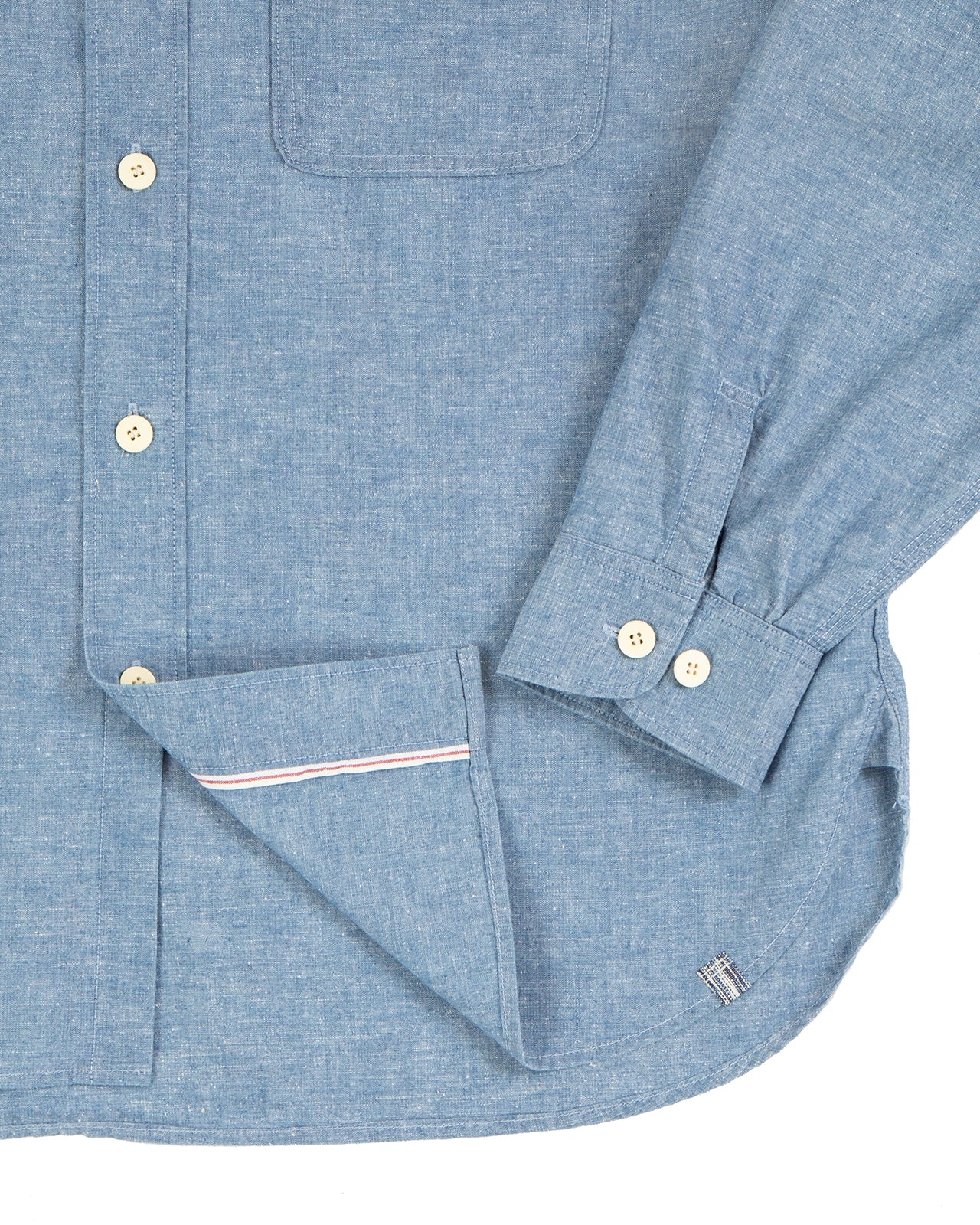 Visvim Briggs Chambray L/S DMGD LT.Indigo - Image 4