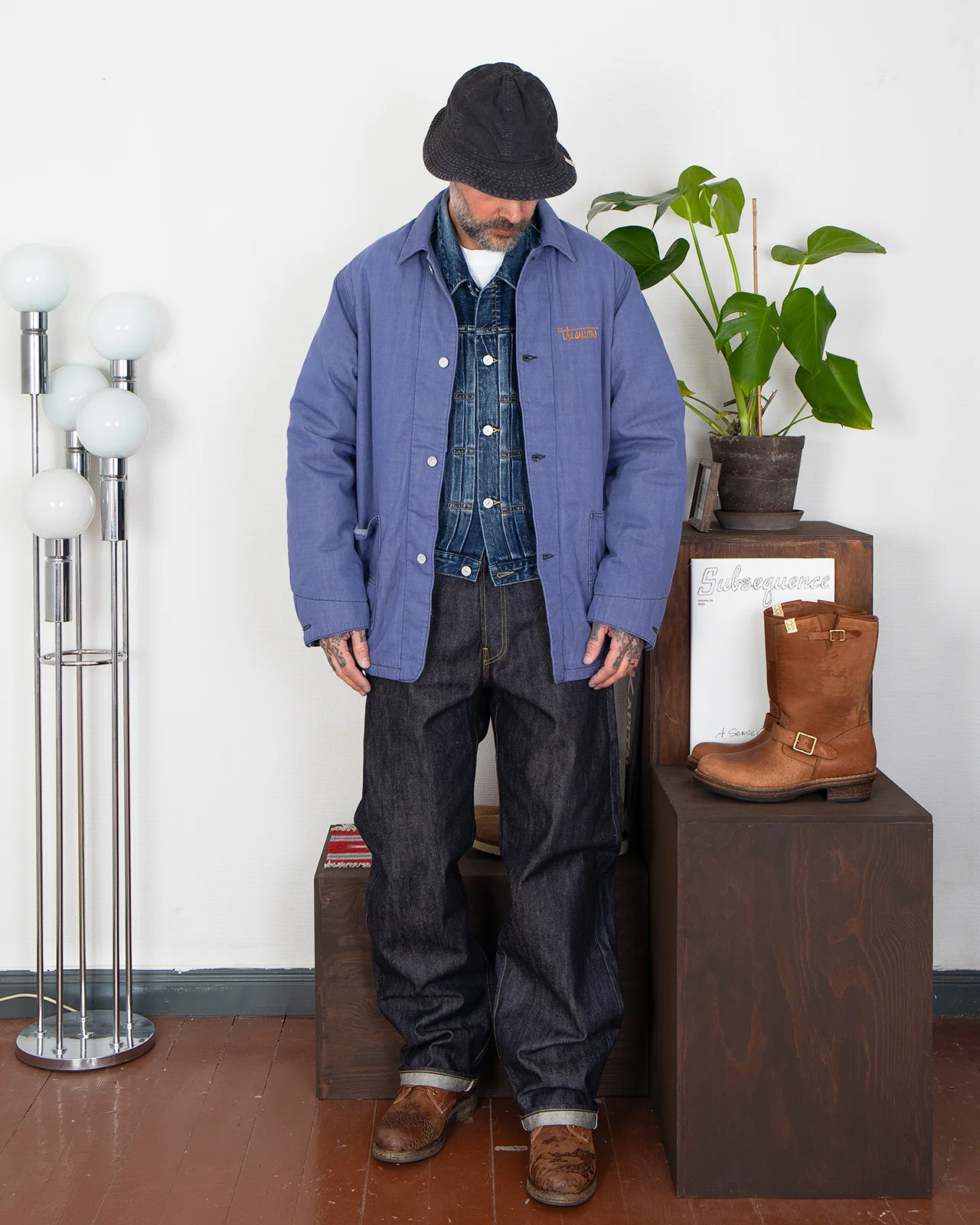 Visvim Osiris Down Coverall DMGD, Navy - Image 2